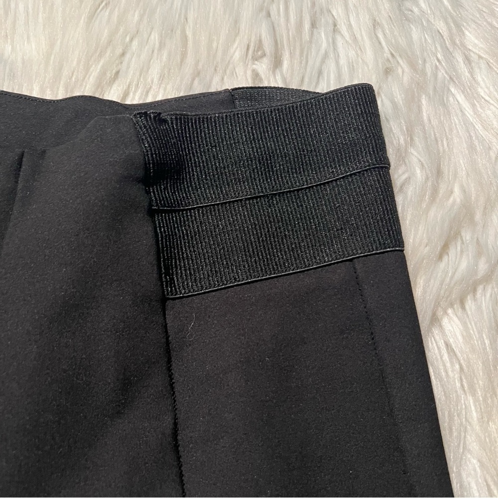 Zara Basic Collection Women's Sz Medium Pull On Dress Pants Skinny Black Texture - Picture 4 of 8